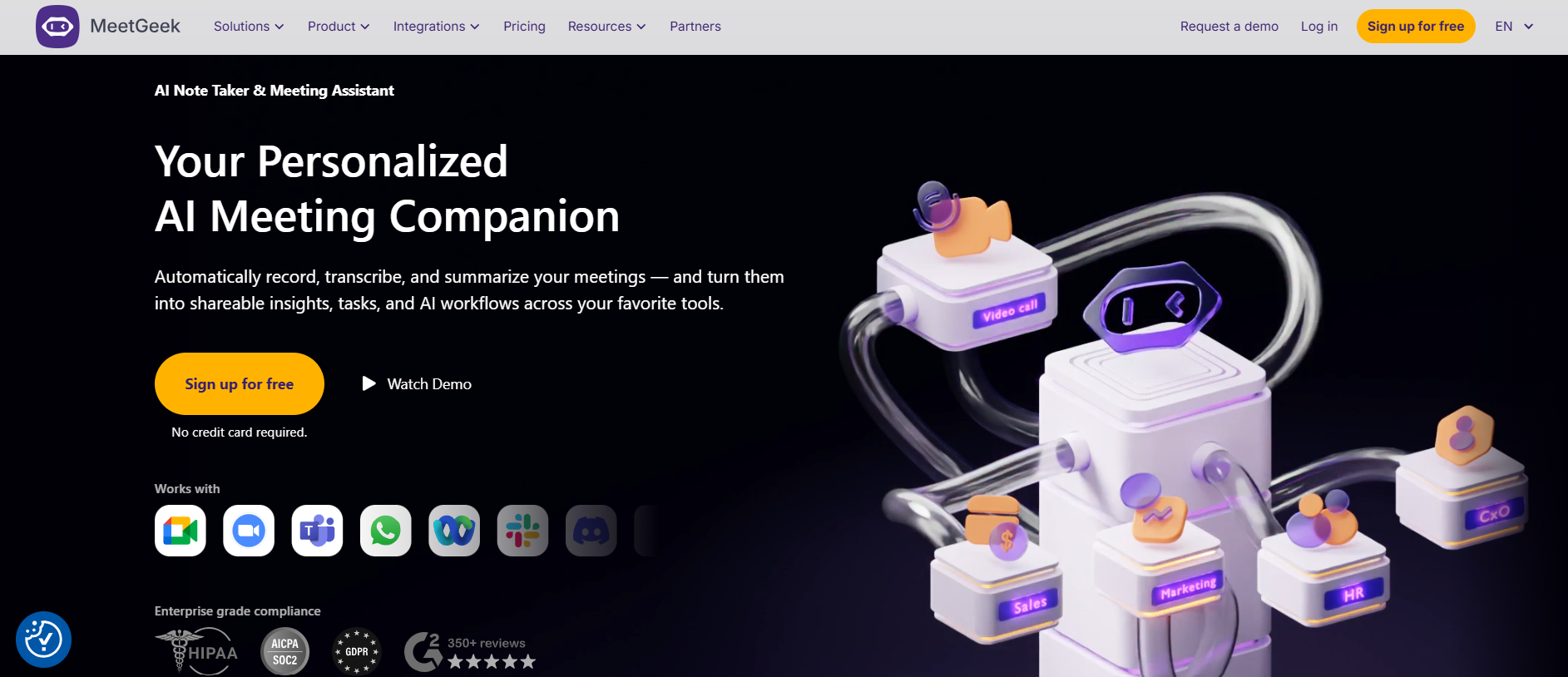 Meetgeek AI interface screenshot