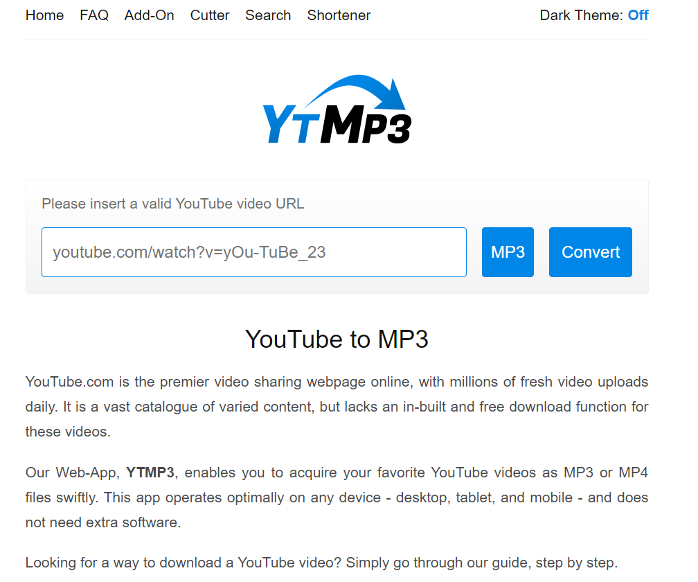 YTMP3 for YouTube to MP3 Converters