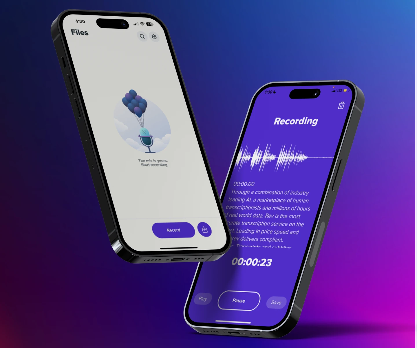 Rev Call Recorder Interface