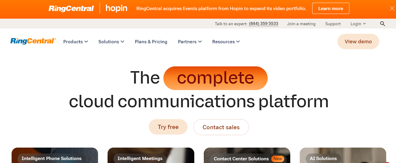 Ring Central - 10 Best Video Conferencing Software 