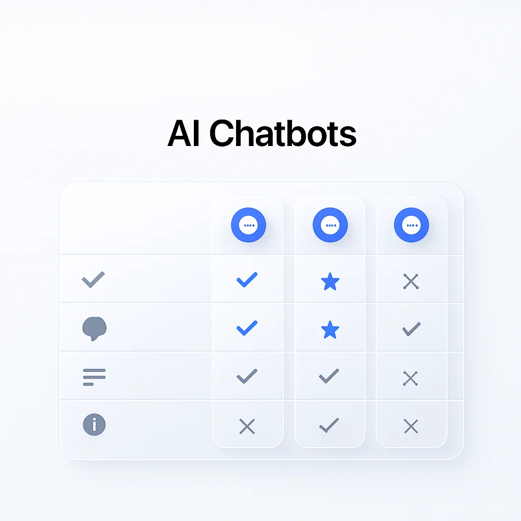 AI Chatbots Feature Comparison