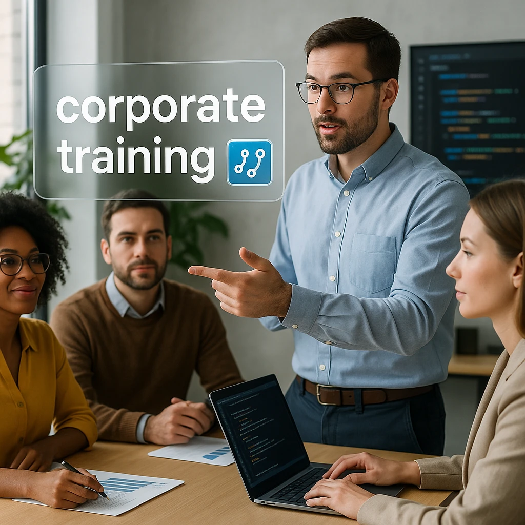 A group of professionals participating in a corporate training session