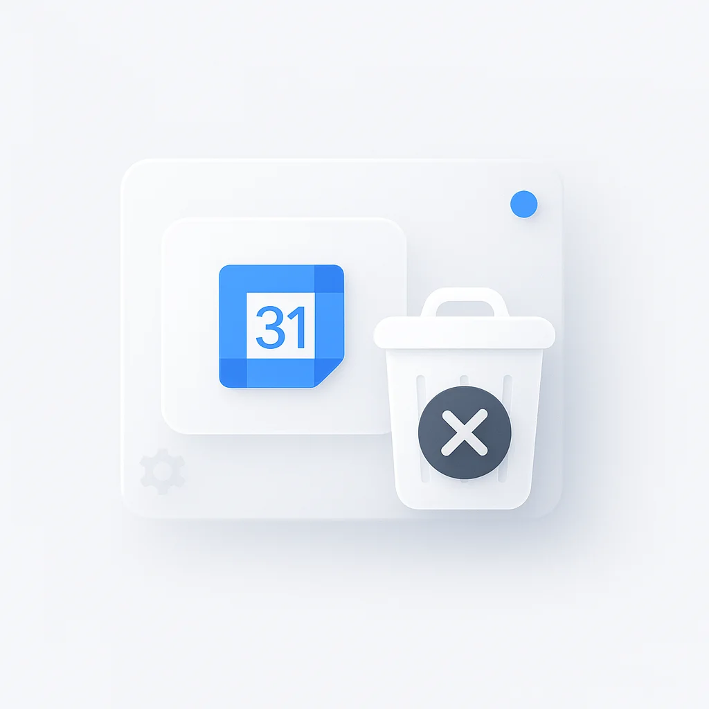 How to delete Google Calendar on desktop step by step