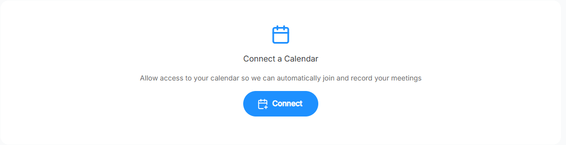 Connect calendar to ScreenApp for meeting recording