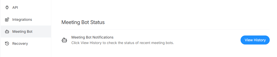 Meeting Recording Status