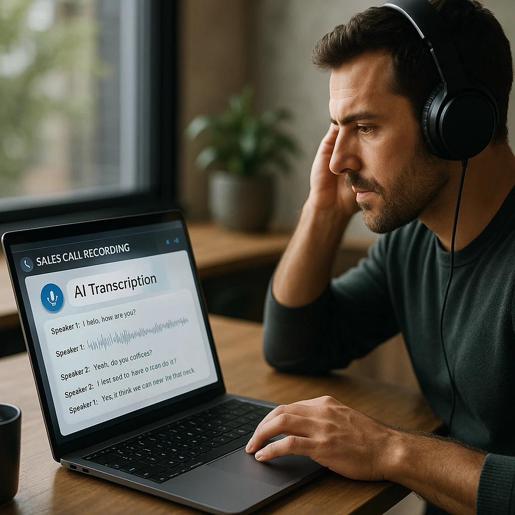 Sales Call Recording and AI Analysis Dashboard