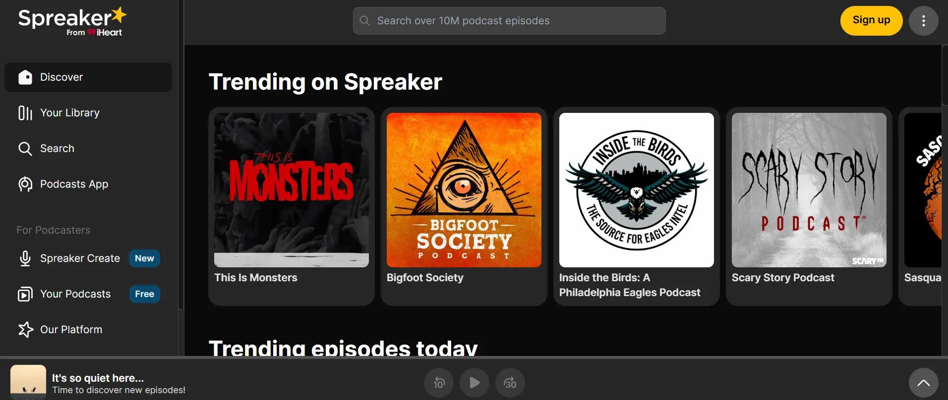 Spreaker Live Streaming Interface